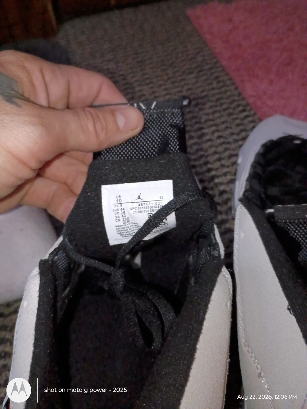 Jordan  14s Men's Cream  and Black Athletic Shoes